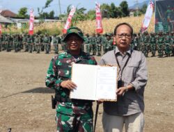 TNI Manunggal Membangun Desa (TMMD) ke-122 di Desa Pagung Kecamatan Semen Kabupaten Kediri Telah Di Buka