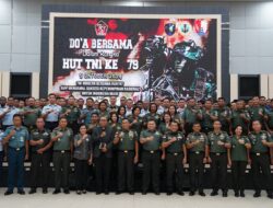 Sambut HUT ke-79, Prajurit dan PNS TNI di Wilayah Garnisun Pontianak Laksanakan Doa Bersama