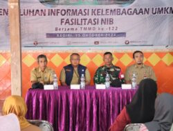 Bantu Peningkatan Usaha Mikro, Satgas TMMD 122 Kodim 0809/Kediri Bersama Dinas Koperasi dan UKM Prov. Jatim Gelar Penyuluhan UMKM