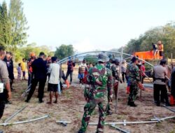 Sinergitas Polri Bersama TNI Dan Pemda Flotim Tangani Situasi Pasca Erupsi Gunung Api Lewotobi Laki-laki