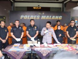 Polres Malang Berhasil Ungkap 16 Kasus Perjudian, Amankan 17 Tersangka