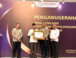 Polres Bojonegoro Raih Predikat Kualitas Tinggi Pelayanan Publik Terbaik Nasional