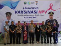 Pertama di Jatim, Gebyar Vaksin HPV, Polresta Malang Kota Bersama Dinkes Cegah Kanker Serviks