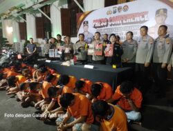 Pelaku Curanmor Di Surabaya Di Basmi, 19 Pelaku Dengan 49 TKP Terjaring Polisi Polrestabes Surabaya Beserta Polsek Jajaran