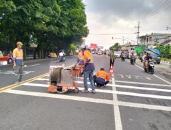 Pita Kejut Di Jalan Raya Kalitengah Pandaan Akhirnya Ditinggikan Untuk Cegah Balap Liar
