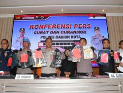 Polres Madiun Kota Ungkap 19 TKP Kasus Curanmor Dan Curat Brankas