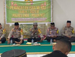 Polres Ende Adakan Peringatan Isra Mi’raj 1446 H Tahun 2025 Dengan Berbagi Bingkisan Kepada Anak Yatim Polri