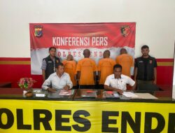 Demi Judi Dan Miras, 4 Pemuda Komplotan Lakukan Pencurian Dengan Pemberatan Di Ringkus Polres Ende