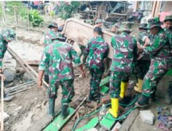 Pasca Banjir Bandang di Gondang, Ratusan Babinsa Kodim Bojonegoro Kembali Dikerahkan