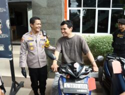 Senyum Haru Indrajit Saat Motor Kesayangannya Kembali Usai Polres Gresik Ringkus Pelaku Curanmor