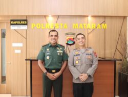 Kapolresta Mataram Sambut Hangat Kunjungan Dandim 1606/Mataram