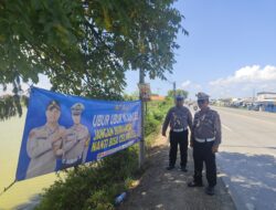 Tingkatkan Kesadaran Berkendara, Satlantas Polres Gresik Tebar Baner