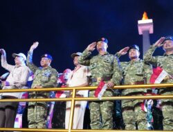 Panglima TNI Hadiri Pesta Rakyat & Karnaval Bersatu HUT Kemerdekaan RI Ke-80 Di Monas