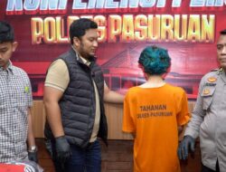 Polres Pasuruan Amankan Pelaku Pelempar Bom Molotov Pos Lantas Pandaan