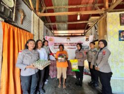 Polwan Polres Ende Gelar Bakti Sosial Dalam Rangka HUT ke-77 Polwan RI
