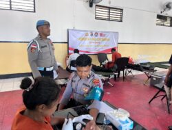 Hari Jadi ke-74 Humas Polri, Kapolres Ende Dan Anggota Melaksanakan Kegiatan Donor Darah