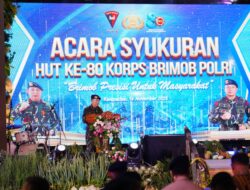 Hadiri Syukuran HUT ke-80 Brimob, Kapolri Apresiasi Peran Brimob Dukung Program Pemerintah