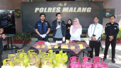 Polres Malang Bongkar Sindikat Pengoplos LPG Bersubsidi Di Kepanjen