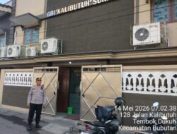 Wakapolsek Bubutan AKP WIDODO. SE. Turun Langsung Amankan Ibadah Kenaikan Isa Almasih Di GBI Kalibutu Surabaya