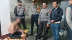 Polsek Mataram Sigap Evakuasi ODGJ Mengamuk Di Punia, Istri Dan Anak Diselamatkan Lebih Dulu