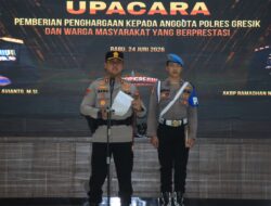 Kapolres Gresik Beri Penghargaan kepada 27 Personel Berprestasi, Pengungkap BBM Ilegal Hingga Narkoba
