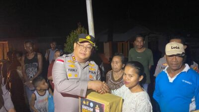 Respon Cepat Bencana Gempa, Polres Ende Distribusikan 100 Paket Bansos di Kecamatan Nangapanda