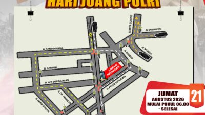Pengalihan Arus Hari Juang Polri 18–19 Agustus 2026, Cek Rute Alternatifnya!