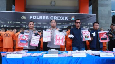 Polres Gresik Ungkap 14 Kasus Narkoba Dalam Operasi Tumpas Semeru 2026, 17 Tersangka Diamankan
