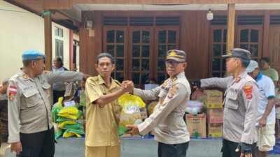 Lurah Rewarangga Selatan Apresiasi Bantuan Sembako Dari Polres Ende Dan Bhayangkari
