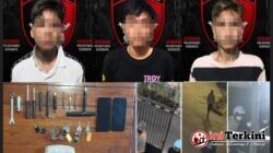 Tiga Terduga Residivis Pelaku Curanmor Diamankan Polrestabes Surabaya