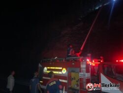 Polsek Ende Bersama Damkar Padamkan Titik Api Karhutla Di Jalan Trans Ende – Nangapanda
