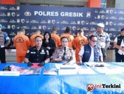 Polres Gresik Bongkar Jaringan Sabu Di Menganti, 5 Tersangka Ditahan Dan 31,8 Gram Barang Bukti Disita