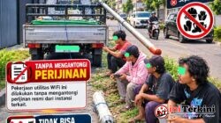 Tak Kantongi Izin Hingga K3 Tak Di Penuhi, Pemasangan Tiang Utilitas MyRepublic Di Dukuh Kupang Barat Mendapat Sorotan